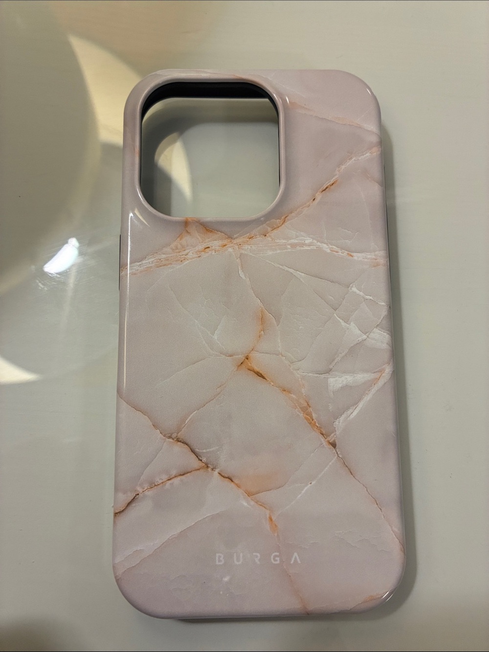 BURGA White Marble Phone Case - Sleek Protective Cover